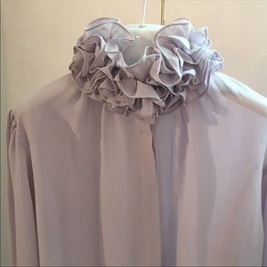 Vintage Blouse size 8 lavender/grey!